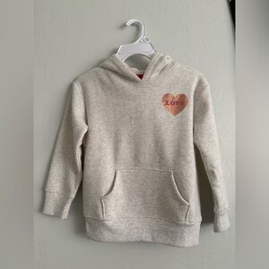Jumping Beans Cream Hoodie with Heart Print